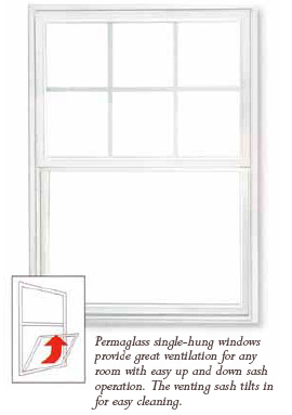 single hung window